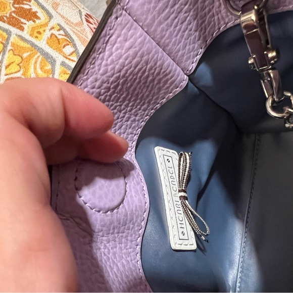 HENRI BENDEL "Marquis" Leather Micro Mini Crossbody Bag lavender - Picture 5 of 7